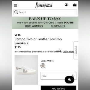 VEJA
Campo Bicolor Leather Low-Top Sneakers